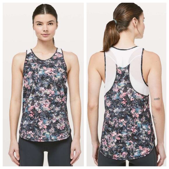 lululemon athletica Tops - Lululemon Sculpt Tank II Top Sheer Mesh Panels Dappled Daze Multi XS 2